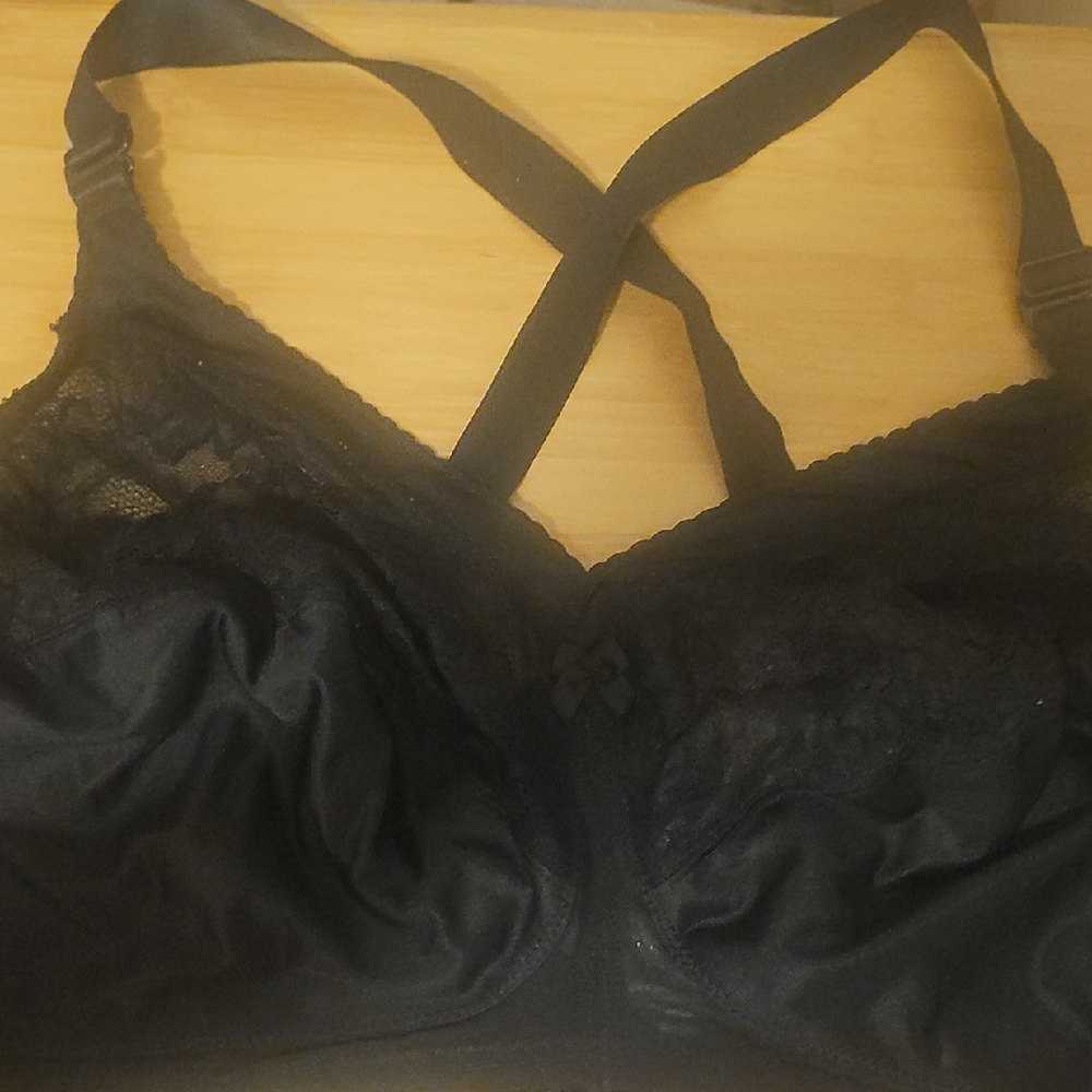 Glamorise Black Lace Support Bra
